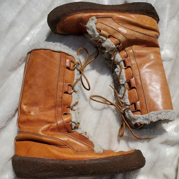 Vintage Shoes - VTG leather winter boots